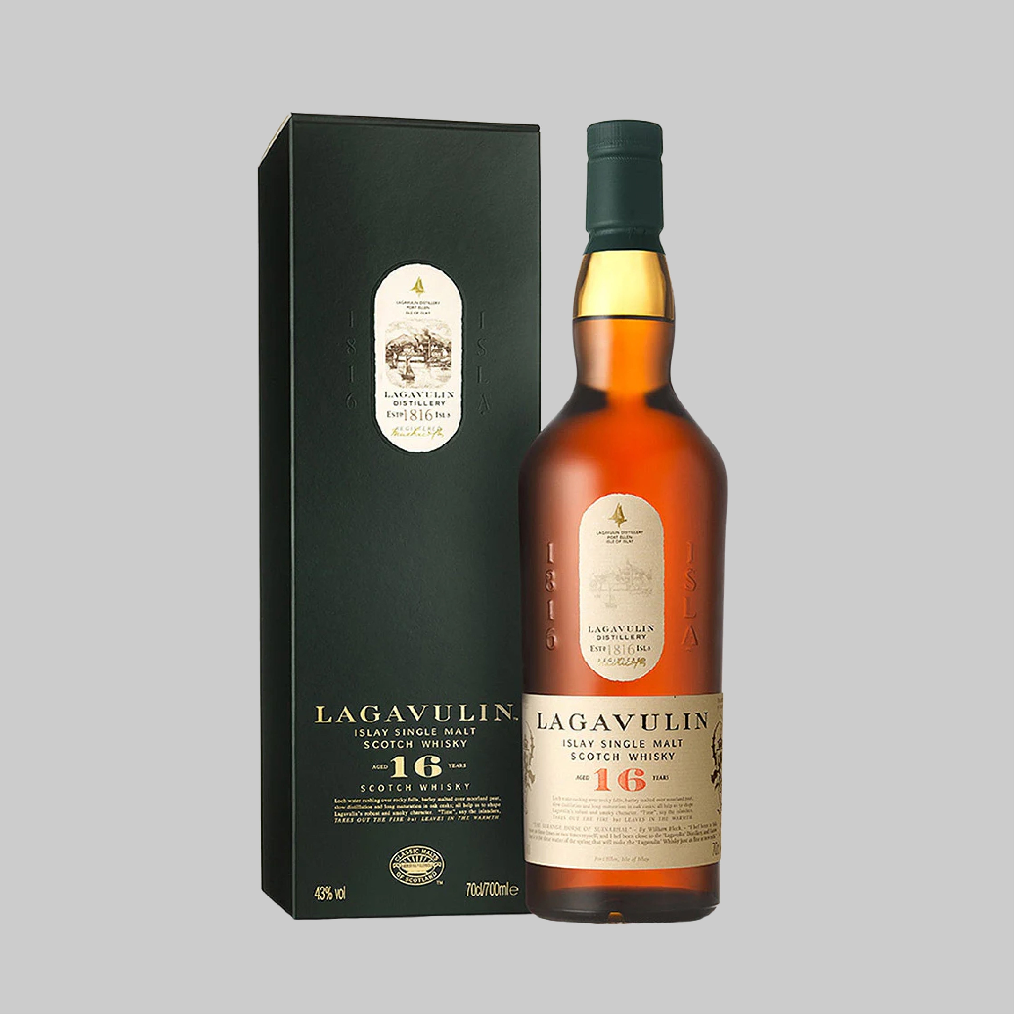 Lagavulin 16 Years Old Single Malt Scotch Whisky 700ml 43.0% - Time2Drink